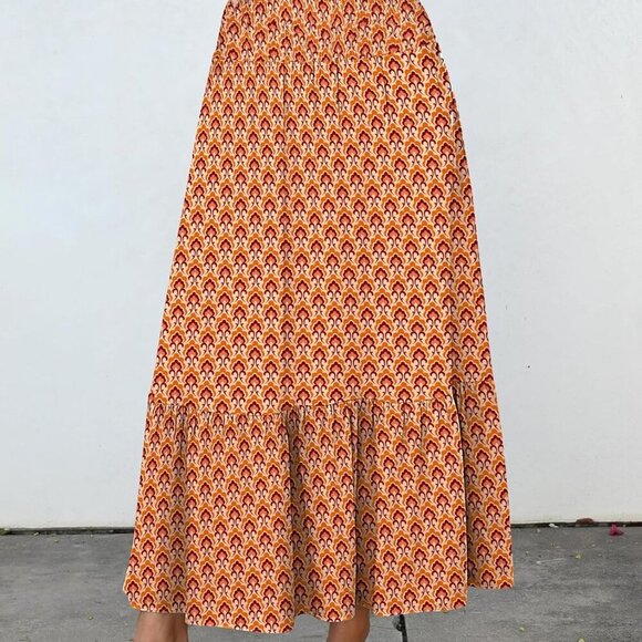 Maxi Skirts for Women 2025 Summer Boho Long Flowy Floral Elastic High Waist Skir - Picture 2 of 6